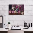 thumbnail image 3 of Epic Graffiti 'Peonies In A Blue Vase' by Christopher Pierce, Canvas Wall Art, 18"x12", 3 of 8