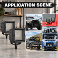 3 Inch Diffused White LED Spotlights, 80W High Performance Cube Lights ...