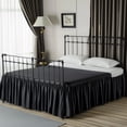 thumbnail image 2 of Bed Skirt Twin Size White Ruffled Bed Skirts with Split Corners Dust Ruffle Bed Skirt with Platform 18 Inch Drop, Black, 2 of 6