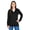Black, variant on Apparel 5538 Women's Pulse Performance Quarter Zip Hoodie-Black-L