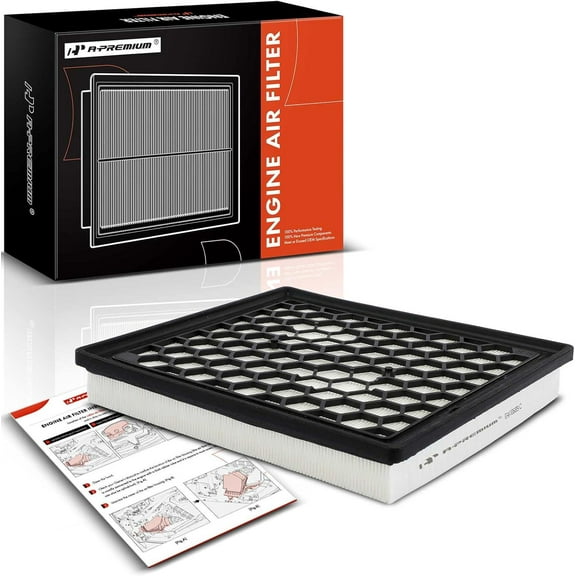 A-Premium Engine Air Filter Compatible with Buick Allure, LaCrosse, Regal & Chevrolet Impala, Malibu & Saab 9-5, 2010-2017, Replace# 55560894