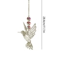 thumbnail image 6 of Homellea Hummingbird Crystal Suncatcher, 15.9 Inch Silver Metal Window Hanging Ornament with Crystal Prism Pendant for Rainbow Maker, Garden, Patio, Bedroom, Living Room and Home Decor, 6 of 6