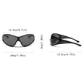 thumbnail image 2 of Dual Color Frame Full Wrap Sport Bike Sunglasses Anti Glare UV Block Lens, Flexible Impact Resistant Outdoor Eyewear for Driving Hiking Cycling Beach Daily Casual Fashion, 2 of 6
