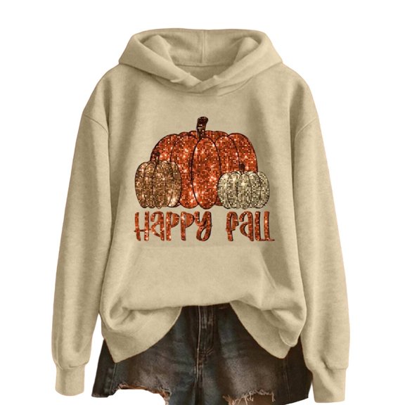 Halloween Pumpkin Graphic Hoodie for Women Long Sleeve Hoodie Soft Fall Loose Festival Pullover Sweatshirt 2026
