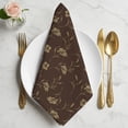 thumbnail image 2 of Brown Floral Cloth Napkins, Vintage Spring Botanical Flowers Washable and Reusable Dinner Napkins Set of 8, Table Napkin for Kitchen Party Birthday Wedding Hotel Housewarming 20"x20", 2 of 9