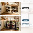 thumbnail image 4 of Purple Wine Sink Skirt 11"Wx13"L, Dustproof Under Sink Curtain with Self Adhesive Tape, Farmhouse Casks Vintage Cabinet Curtain Cover for Bathroom Vanity, RV, Kitchen Cabinet Storage Shelf, 4 of 9