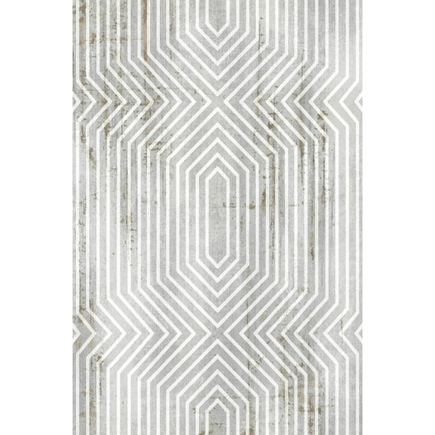 Tapete Decorativo Asterix Smoke 160 x 230 cm - Alfombra Grande Saffron Looms