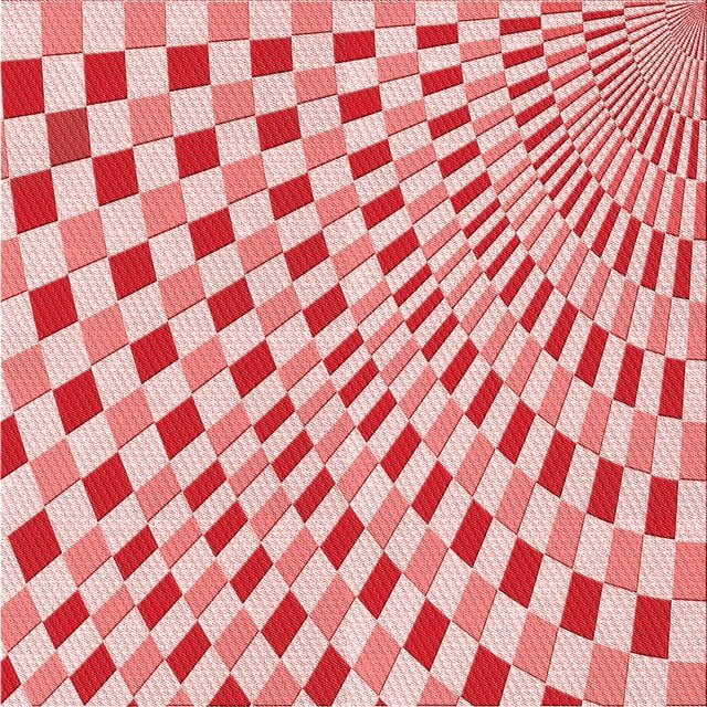 Ahgly Company Indoor Square Patterned Deep Rose Pink Area Rugs, 8' Square