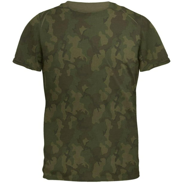 Old Glory - Green Woodland Camo Mens Soft T Shirt Military Green LG ...