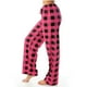 thumbnail image 1 of Karight Womens Fashion Plaid Print Casual Elastic Waist Long Wide Leg Pants, 1 of 5