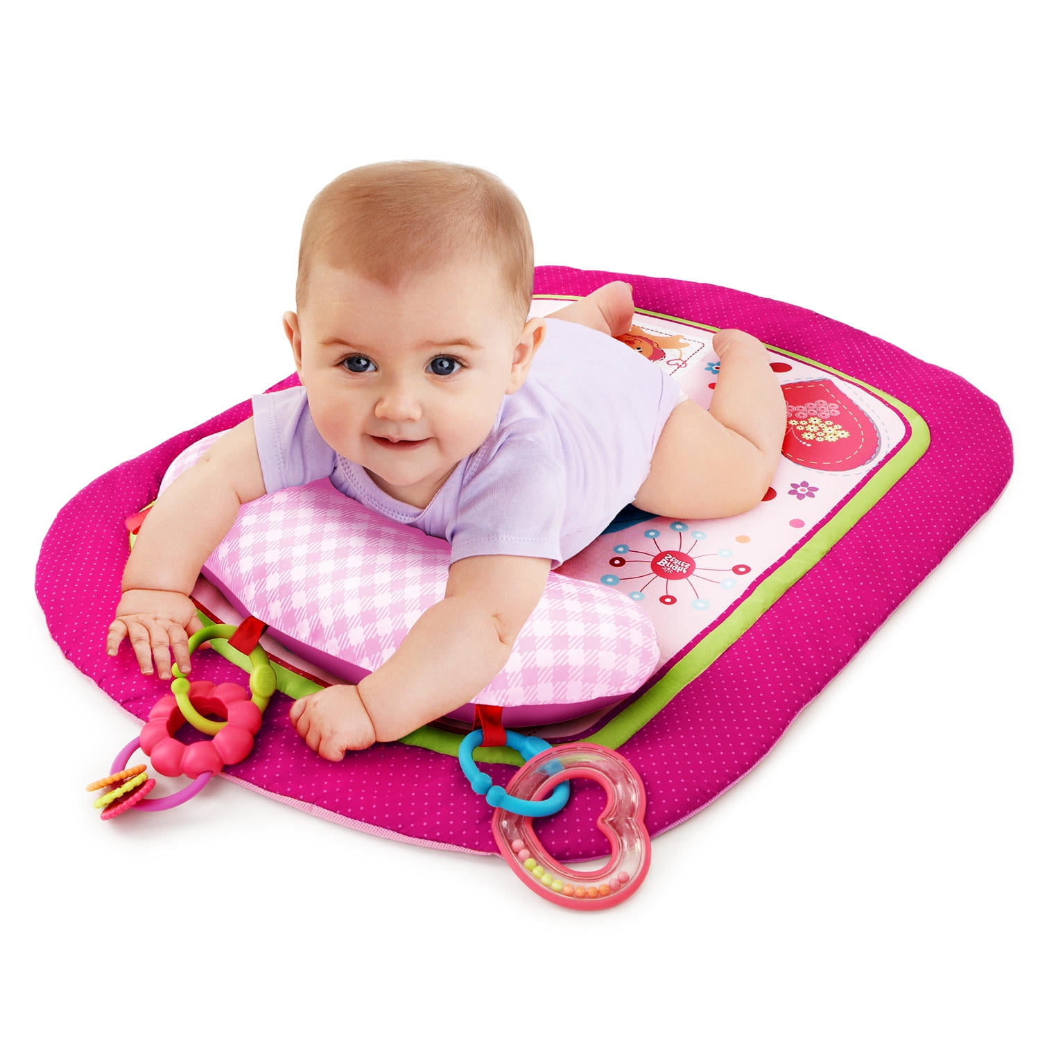 tummy time mat pink