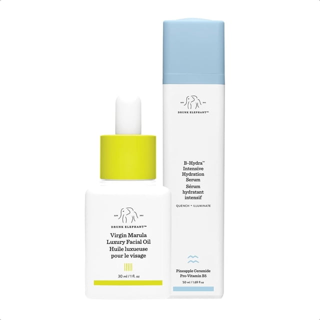 Dúo Hidratante Completo Drunk Elephant B-Hydra y Virgin Marula