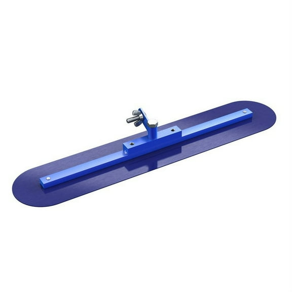 Bon Tool 82-345 Blue Steel Fresno Trowel - Round End 30" X 5" With Swivel All Angle Bracket