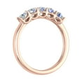 thumbnail image 4 of 1 Carat (ctw) 5-Stone Diamond Wedding Band Ring in 14K Rose Gold - IGI Certified (Ring Size 4.25), 4 of 7