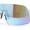 Clear - Blue Mirror, variant on MTB Style Oversized Large Sport Shield Sport Plastic Sunglasses Clear - Blue Mirror