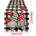 thumbnail image 3 of Valentine's Day Table Flag Festival Decoration Little Gnome Pattern Linen Table Cloth 33 * 120cm, 3 of 7