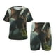 thumbnail image 1 of Balery Forest Stone-Colored Dragon Conjunto de Pijama Infantil de Manga Corta con Estampado – Ropa de Dormir de Algodón Suave-Large, 1 of 6