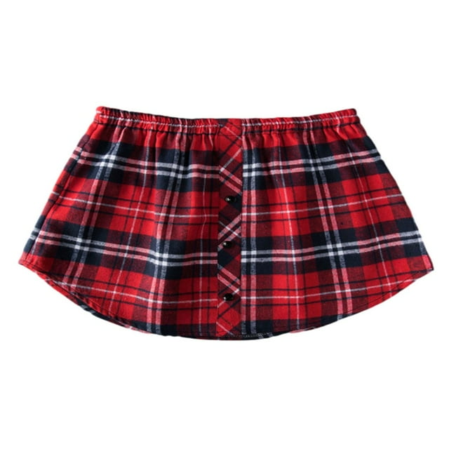 MesaSe Unisex Adjustable Layering Fake Lower Sweep Set Skirt Half-Length Splitting A Version Hem Skirt Undershirt