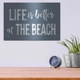 thumbnail image 4 of Luxe Metal Art 'Life is Better at the Beach' by lettered & lined, Metal Wall Art, 16"x12", 4 of 9