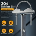 thumbnail image 5 of 2 Pcs 16" Antenna Mast Wall Mount Bracket Heavy Duty 3-Legs Stand Off Windproof 304 Stainless Steel Antenna Pole Mounting Bracket, 5 of 7
