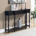thumbnail image 2 of Convenience Concepts Wyoming Black Console Table, 2 of 6