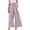 Purple, variant on Aoochasliy Linen Pants for Women Wide Leg Pants High Waisted Drawstring Flowy Crop Trousers with Pockets for Home Party Outdoor