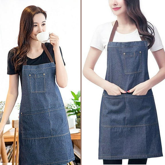 LEORX Cotton Jean Apron Adjustable Neck Strap 1Pcs 31.1x23.6x0.2in