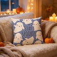 thumbnail image 4 of Halloween Throw Pillow Covers 18x18 Inch, Rustic Linen Pumpkin Decorative Square Pillowcases, Farmhouse Holiday Cushion Covers for Sofa Living Room Home Fall Halloween Thanksgiving Decor, 4 of 6