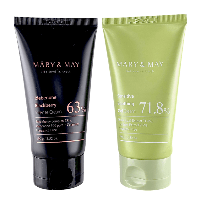 Set de cuidado de la piel Mary & May Crema en gel calmante con idebenona