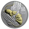 thumbnail image 1 of 2020 Australia 1 oz Silver Lunar Mouse (Gilded), 1 of 3