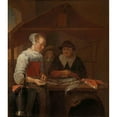 thumbnail image 3 of Quirijn Van Brekelenkam 12x14 Black Modern Framed Museum Art Print Titled - The Fishwife (1650 - 1670), 3 of 5