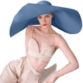 thumbnail image 4 of Sombrero de sol con flores y hojas anchas para mujer - Gorra de playa para despedida de soltera, ligera, transpirable y con protección UV, primavera-otoño, talla única, 4 of 4