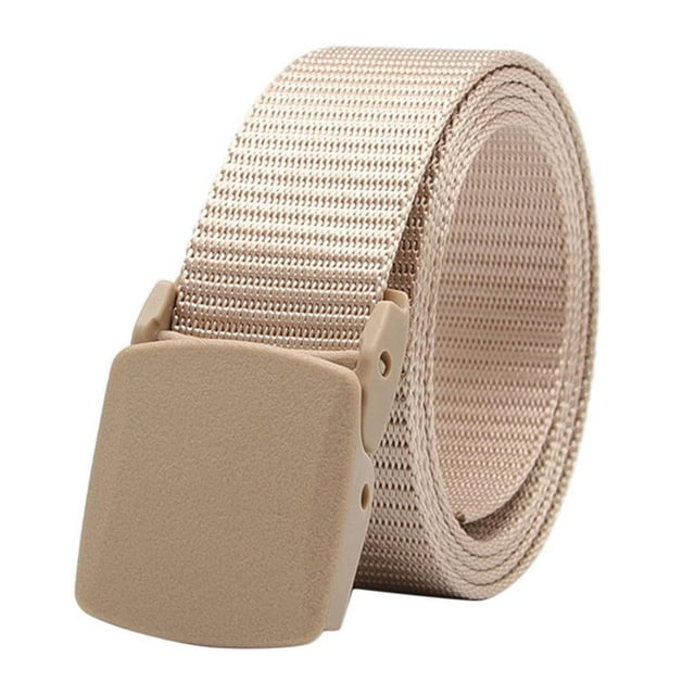 Cinturón de Lona para Hombre Macarena Reversible con Hebilla Deslizante 3,2 cm de An Beige