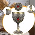 thumbnail image 6 of WeiLaiKeQi Wine Cup Tableware Bar Mini Chalice Collection Vintage Embossed Water Goblet Gray, 6 of 9