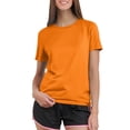 thumbnail image 2 of Women's Workout Tops Short Sleeve Shirts Quick Dry Athletic Sun Protection Rash Guard for Women Saffron XL, 2 of 5