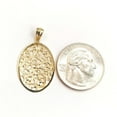 thumbnail image 2 of New 14k yellow gold oval filigree pendant hand engraved gift fine jewelry 1.8g, 2 of 12
