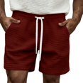 thumbnail image 3 of Migroa Mens Casual Shorts Outdoor Beach Shorts Elastic Waist Drawstring Athletic Workout Gym Jogger Shorts for Running Vacation with Pockets Wine Xl, 3 of 7