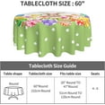 thumbnail image 4 of Easter Tablecloth 60 Inch Round Wrinkle Free Easter Egg Bunny Tablecloth Rabbit Tablecloth Suitable for Kitchen Decorantion/Indoor and Outdoor Dining Table/Party/Picnic, 4 of 6