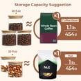 thumbnail image 3 of Set de tarros de vidrio para almacenamiento de alimentos ComSaf 600 ml (20 oz) x6 con tapa, 3 of 9