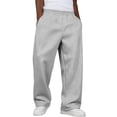thumbnail image 6 of JIAYUE Men's Pants Casual Jogger Solid Color Knit Straight Leg Trousers Elastic Waist For Everyday Comfortable And Relaxed Fit Breathable Summer Outdoor Lightweight Wear, 6 of 8