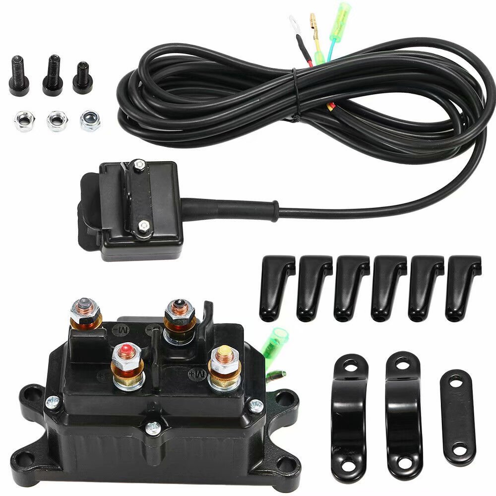 2Z Contactor Winch Rocker COMBO 12V Solenoid Relay Thumb Switch For ATV