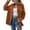 Brown, variant on CILENON Women's Casual Jackets Women's Corduroy Lapel Single Breasted Shirt Long Sleeve Loose Casual Coat (Red,S)