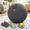 Black, variant on Purple 25-Inch Exercise Ball Chair With Fabric Cover For Home Office Yoga Pilates