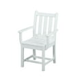 thumbnail image 1 of POLYWOOD TGD200WH Traditional Garden Dining Arm Chair in White, 1 of 4