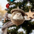 thumbnail image 6 of Clode Animal Ornaments Cozy Christmas Ornaments 2D Acrylic Animal Christmas Tree Ornaments Hangable Animals Pendants for Xmas Tree Wreaths Garland Christmas Ties for Garland, 6 of 6