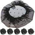 thumbnail image 1 of Miangastore 6Pcs Rhinestones Hair Bun Cover Decorative Hair Net for Nurse Dancer Waitress, 1 of 8