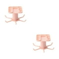 thumbnail image 4 of kurtrusly Kitchen Hanger Self-adhesive Replacement Solid Color Rotatable 6 Claw Detachable Cup Brush Rack Holder Accessories Pink 2Set, 4 of 6