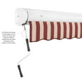 thumbnail image 3 of Awntech 24' x 10' Full Cassette Manual Patio Retractable Awning, Burgundy/Tan Stripe, 3 of 7