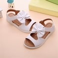 thumbnail image 5 of IROINNID Little N Big Girls Summer Sandals Girls Cute Bow Non-slip PU Princess Shoes, Size 18M-9Y, 5 of 5
