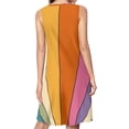 thumbnail image 2 of 70s Retro Gallery Spring Summer Dresses for Women Fashion T-shirt Dress Casual Sleeveless Loose Sundress with Pockets, 2 of 5